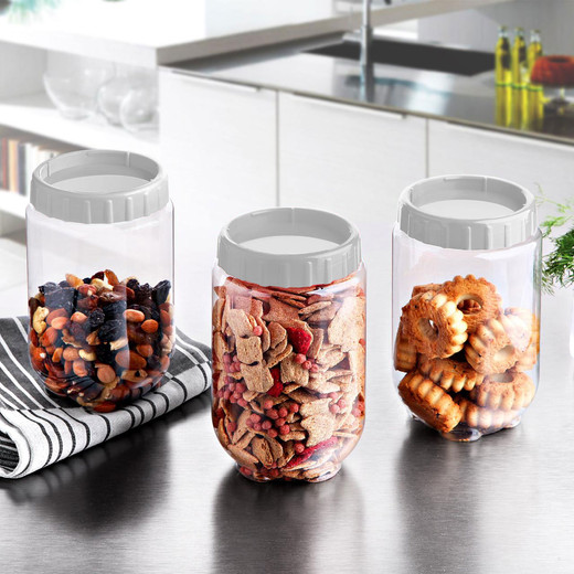 Frasco Canister Alimentos 1 Lt Blanco