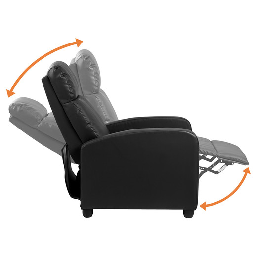 Berger Reclinable de PU Negro