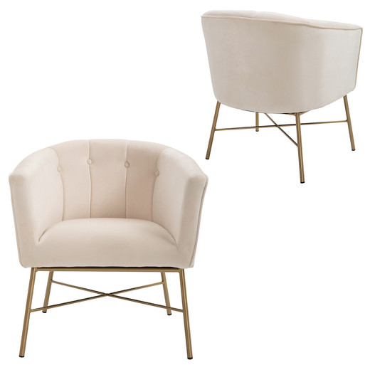 Poltrona Sitial Terciopelo Navona Beige