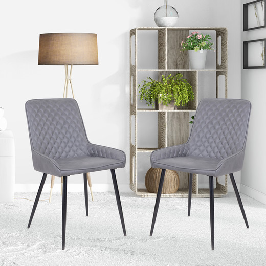 Pack 2 Sillas de Comedor Greta Gris