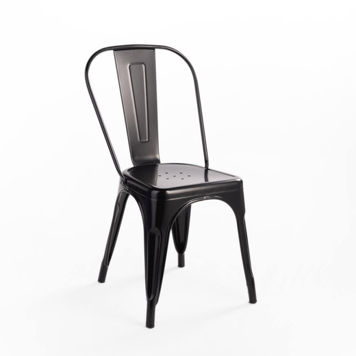 Pack De 4 Silla Metal Tolix Negro