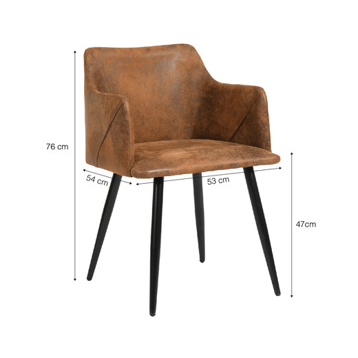 Pack 2 Sillas de Comedor Elena Café
