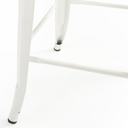 Pack 4 Pisos de Bar Metal Tolix Blanco