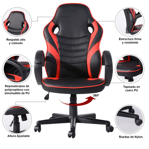 Silla Gamer XGAMES Ergonómica - Rojo