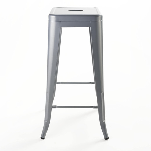 Pack 4 Pisos de Bar Metal Tolix Gris