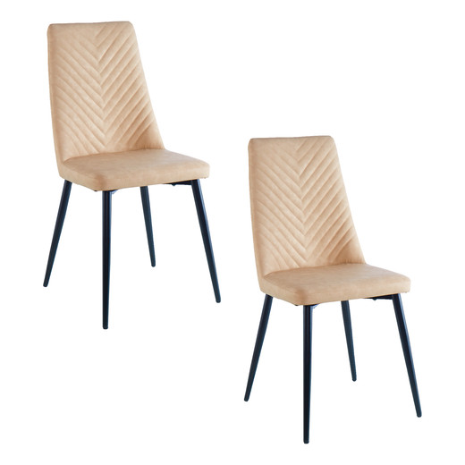 Pack 2 Sillas de Comedor Beige