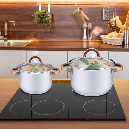 Set Baterías 8 Piezas Acero Inoxidable Berlín Gris