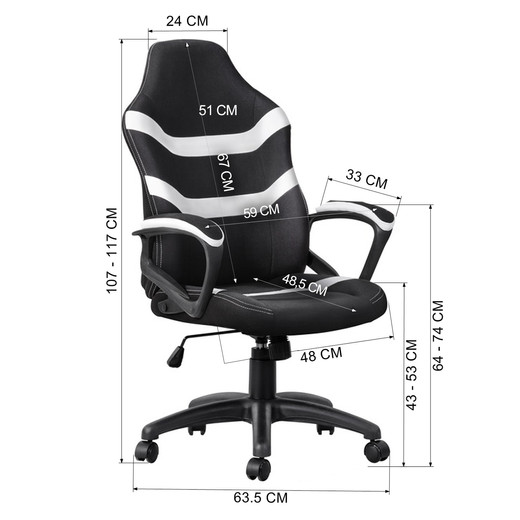 Silla Gamer Infinite Escritorio Blanco