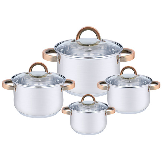 Set Baterías 8 Piezas Acero Inoxidable Berlín Gris