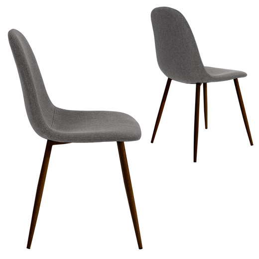 Pack 4 Sillas Comedor Sitial Charlton Tela Gris