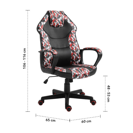 Silla Gamer Legend Pro Altura Ajustable Rojo