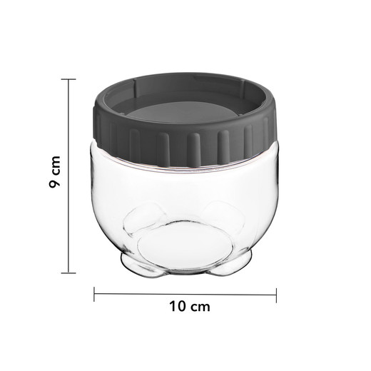 Frasco Canister Alimentos 550 Ml Gris