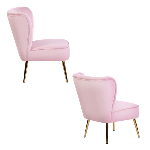 Sitial Amadeo con Patas Doradas Rosa