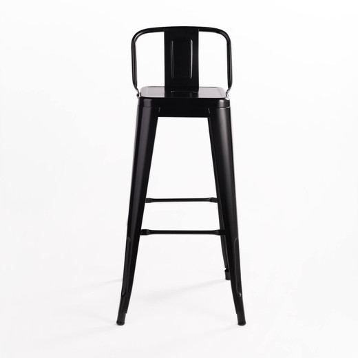 Pack 4 Piso Taburete Tolix Con Respaldo Negro