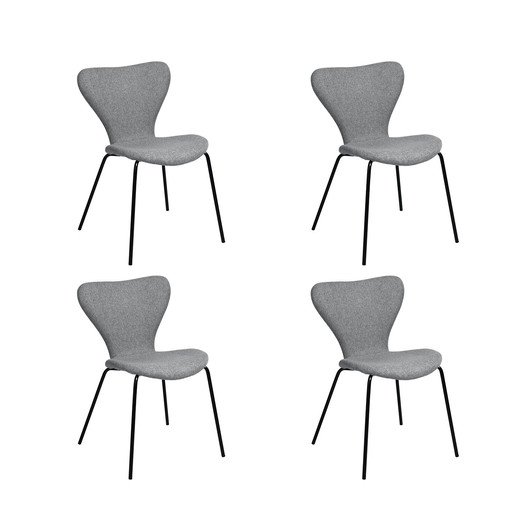 Pack 4 Sillas Comedor Sicodelia Gris
