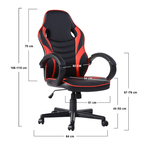 Silla Gamer XGAMES Ergonómica - Rojo