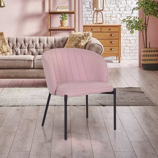 Silla de Comedor Claire Rosado