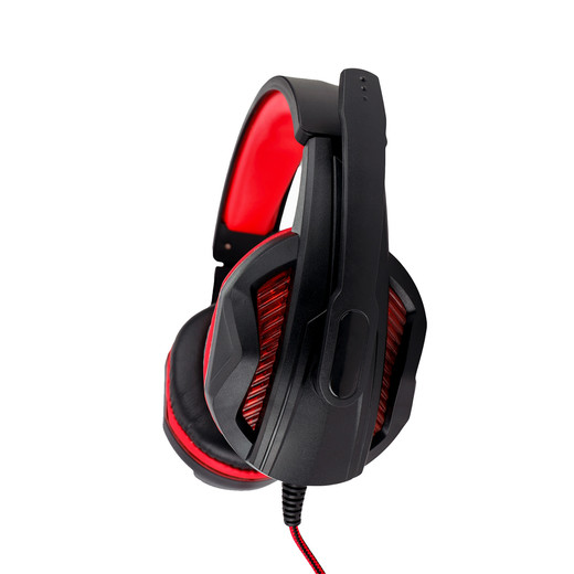 Audífonos Gamer GH05 Luces Led con Micrófono Rojo