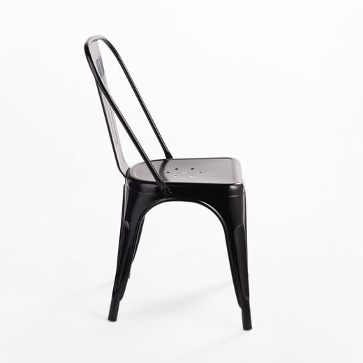 Pack De 4 Silla Metal Tolix Negro