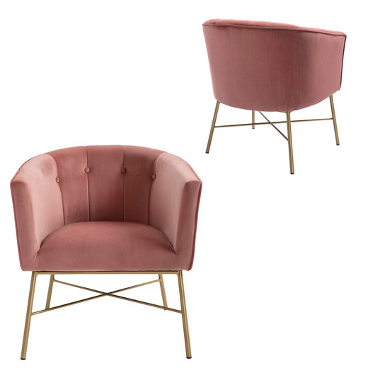 Poltrona Sitial Terciopelo Navona Rosa