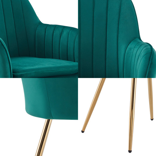 Pack 2 Sillas de Comedor Sitial Alessandro Verde