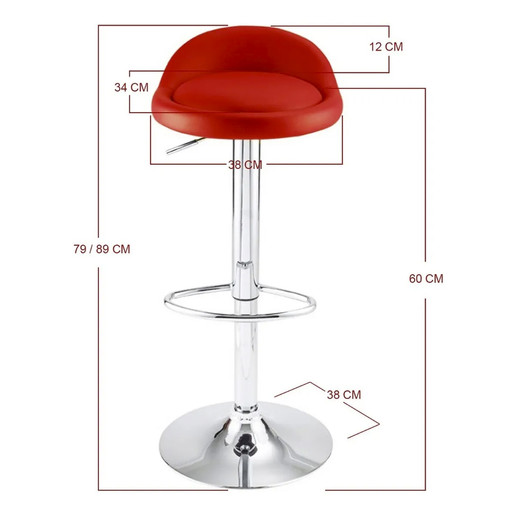 Pack 2 - Pisos de Bar Round - Rojo