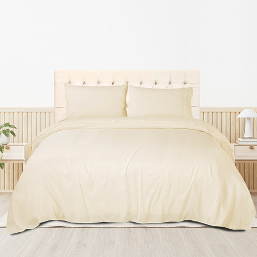 Sábana Broderie King Crema