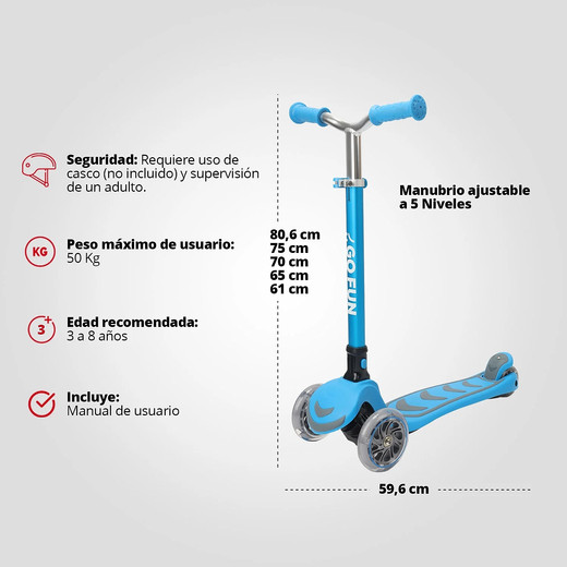 Scooter Infantil GOFUN Azul