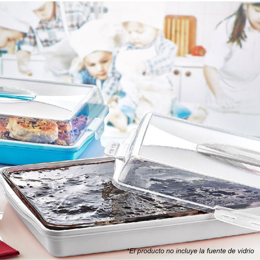 Caja Porta Alimentos Rectangular Blanco