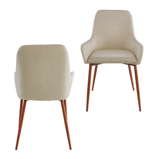 Pack 2 Sillas Comedor Lino Margaret Beige