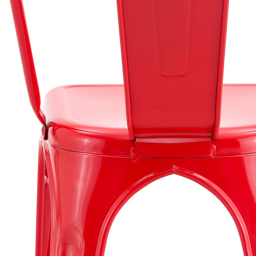 Pack De 4 Silla Metal Tolix Rojo