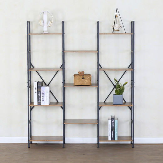 Estante Multinivel Industrial Café 50x125x27 cm