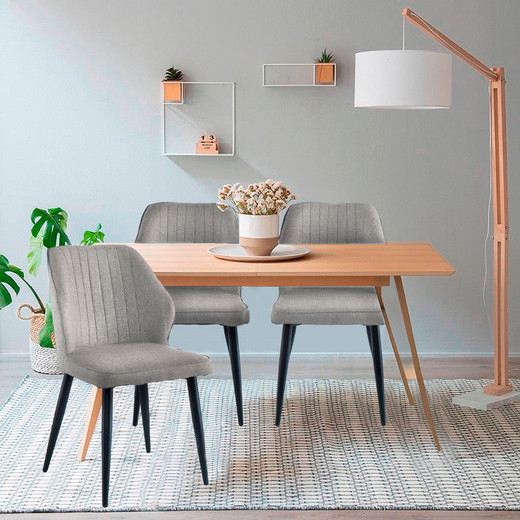 Pack 2 Sillas de Comedor Paris Gris