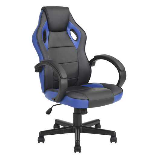 Silla Gamer PU Ergonómica - azul