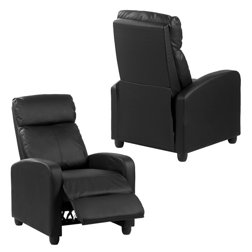Berger Reclinable de PU Negro