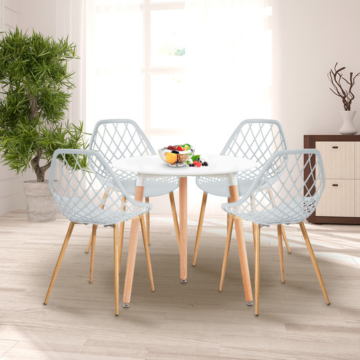 Pack 4 Sillas De Comedor Pp New Blanco