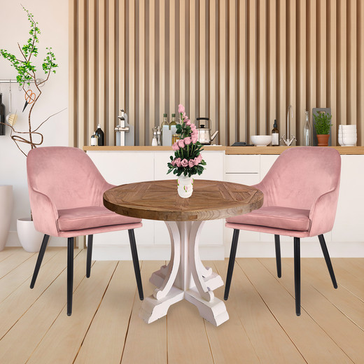 Pack 2 Sillas Comedor Ingrid Rosado