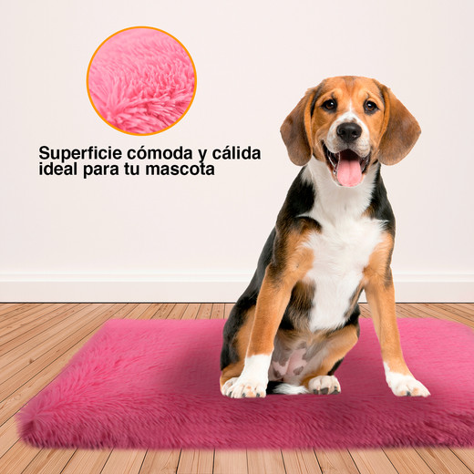 Colchoneta Mascotas Antiestres Rectangular L Rosa