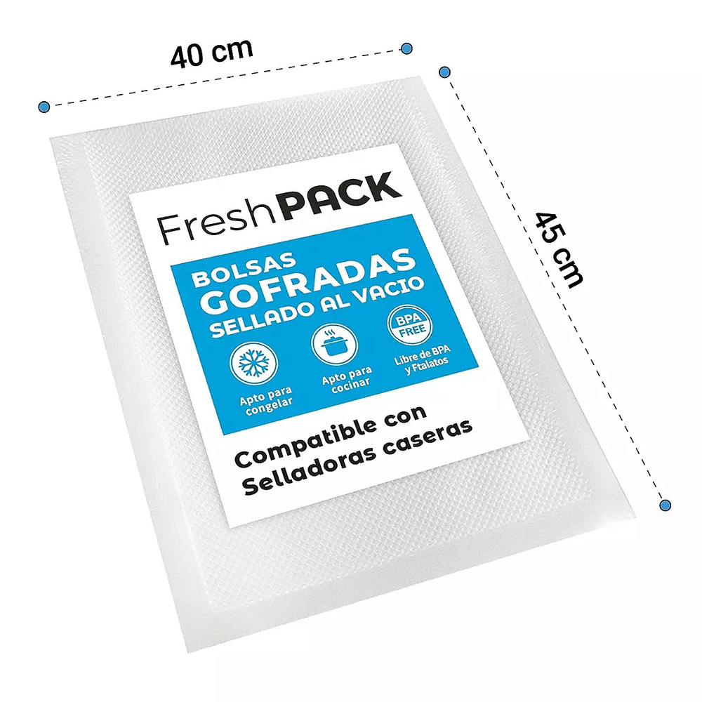 bolsa vacío gofrada 40x45 cms. - 80 micras