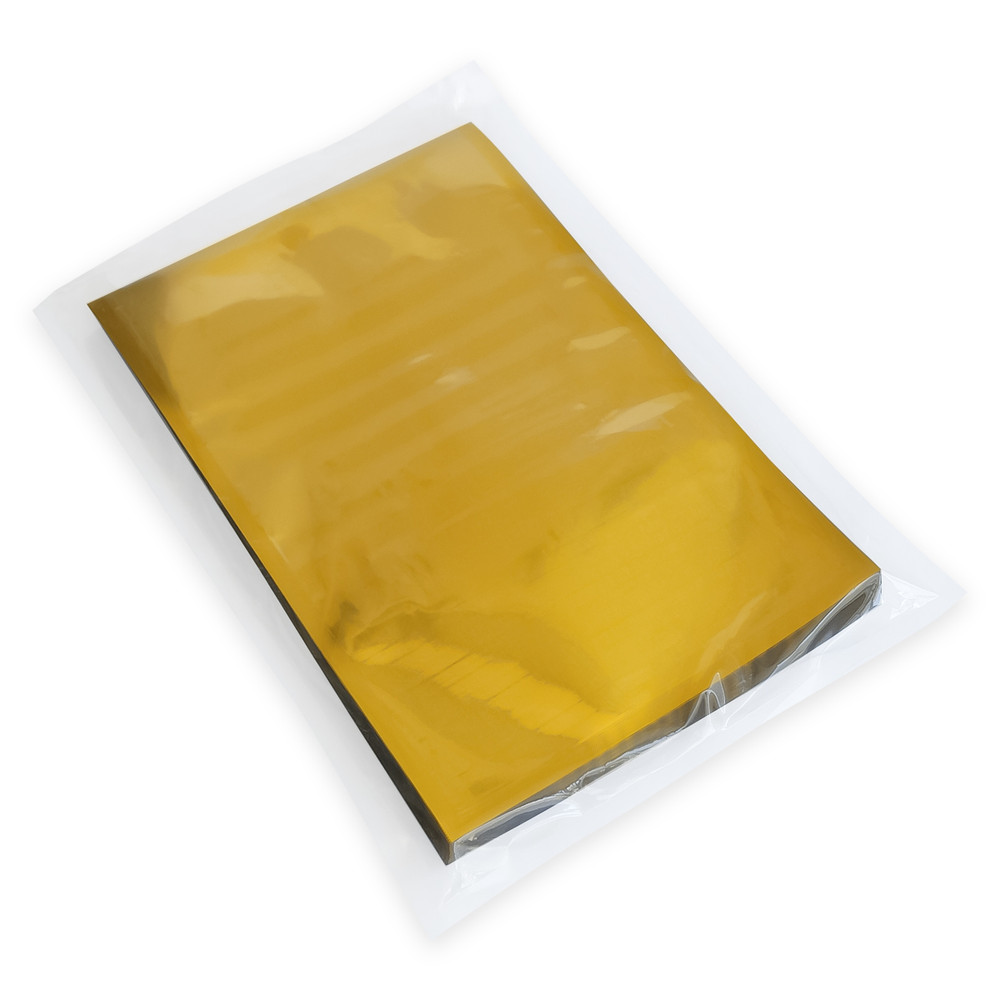 Pack 100 bolsas vacío lisas doradas 20x30 - 70 micras