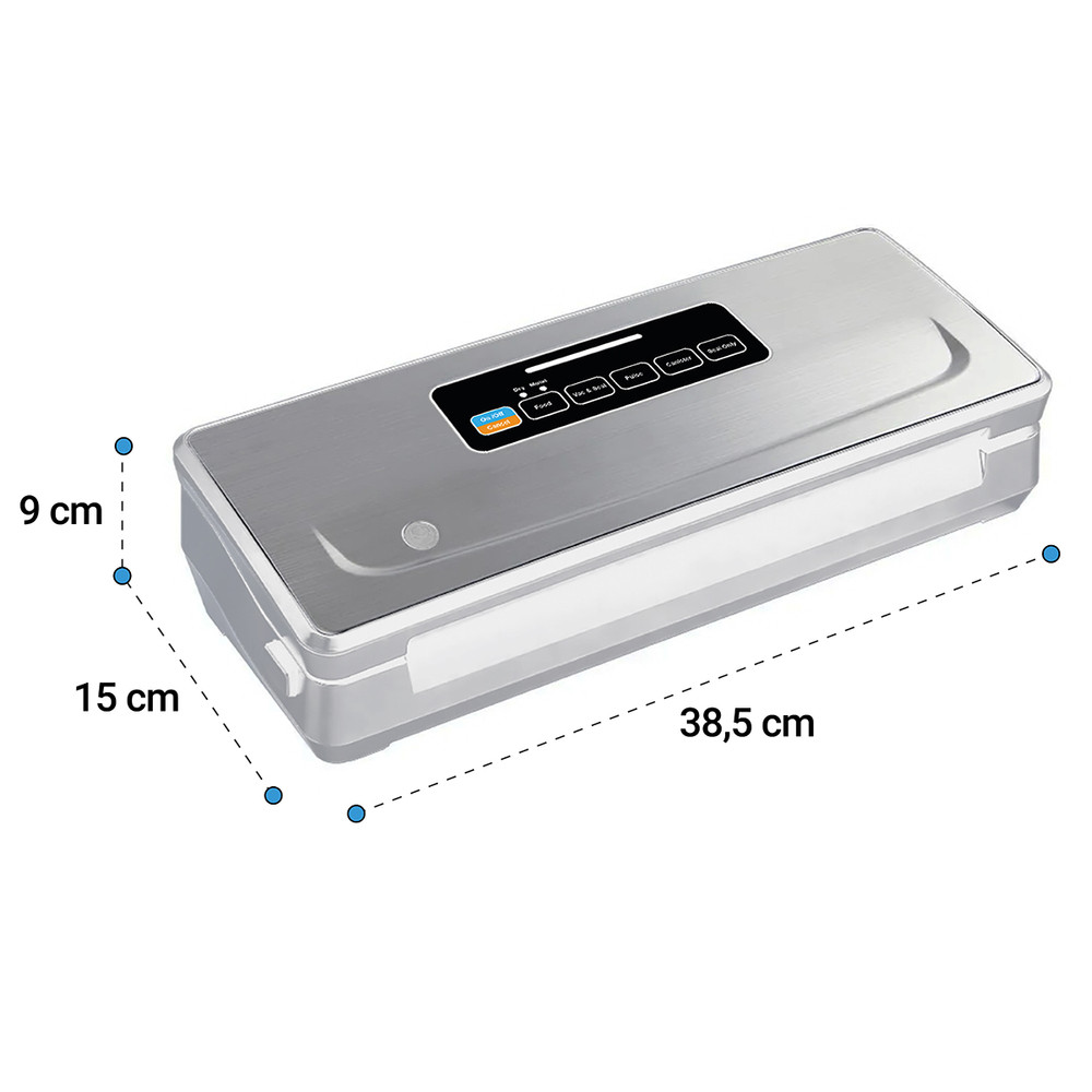 Selladora al vacío inalámbrica FreshPack SV200 + 3 rollos 28 cm