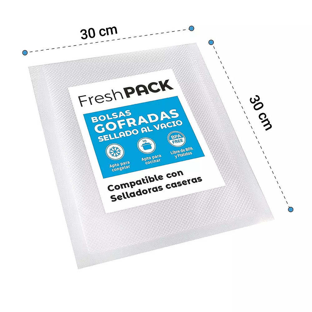 bolsa vacío gofrada 30x30 cms. - 80 micras