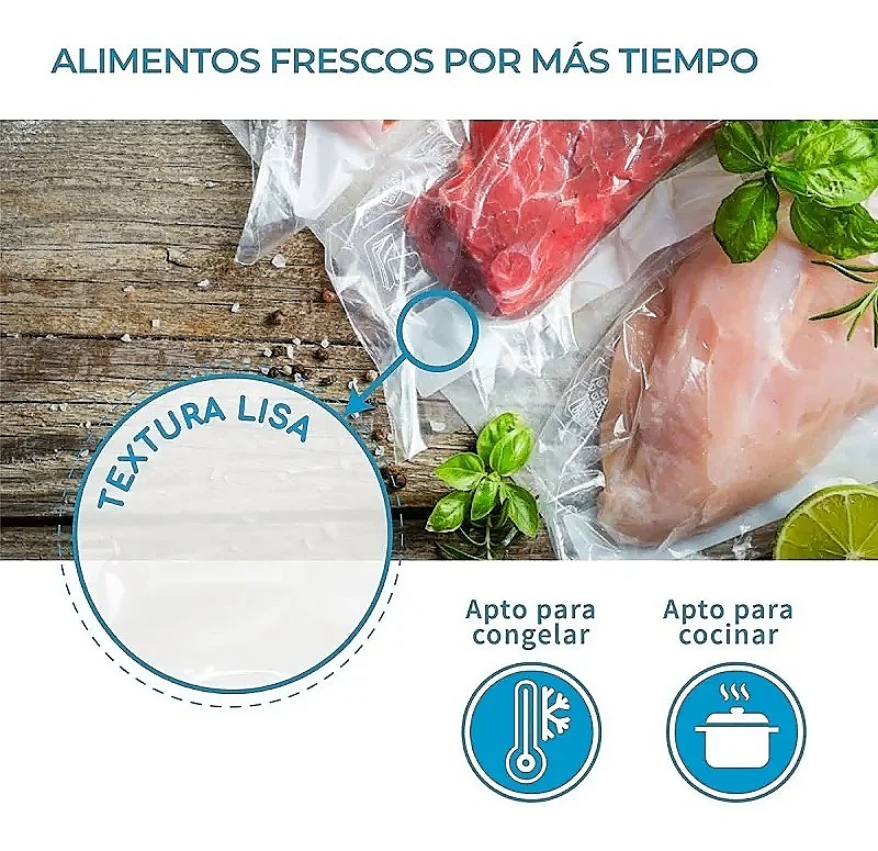 Pack 100 bolsas vacío lisas doradas 20x30 - 70 micras