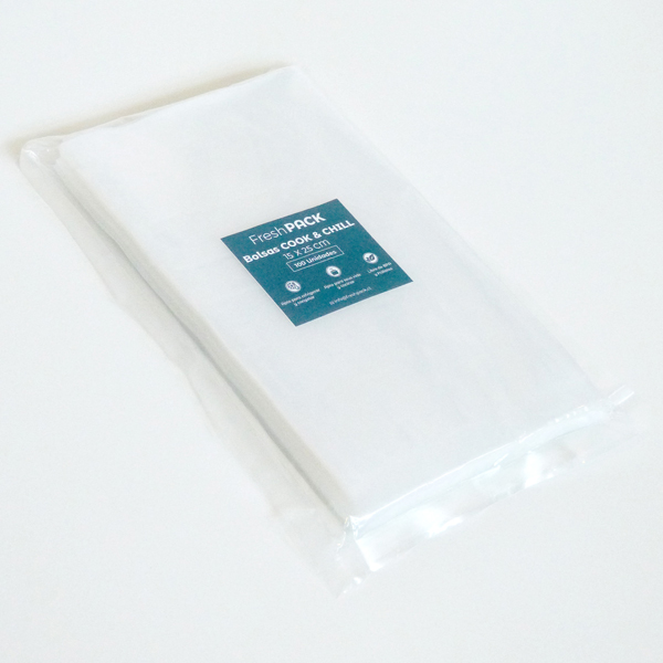 Pack 1000 bolsas vacío lisas cook and chill 15x25 - 90 micras