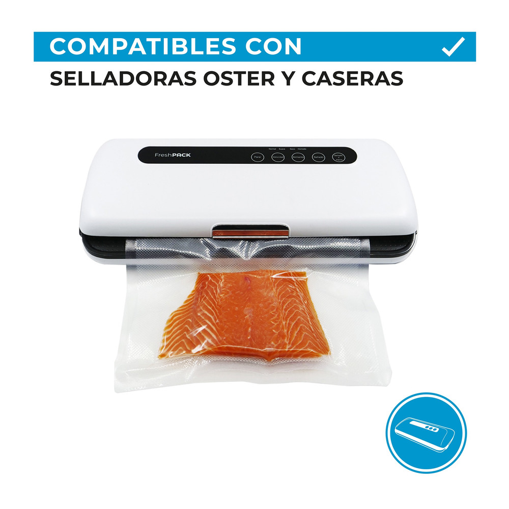 Pack 100 bolsas vacío gofradas genéricas 28x35 cms. - 80 micras