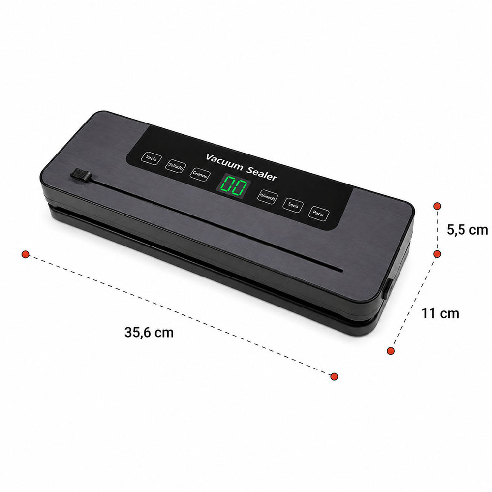 Selladora al Vacío con Cortador + 3 rollos 28cm (ENTREGA INMEDIATA)