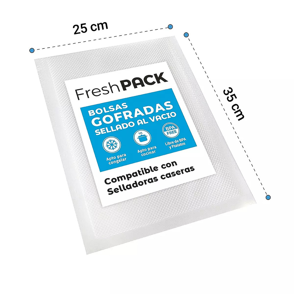 Pack 100 bolsas vacío gofradas 25x35 cms. - 80 micras