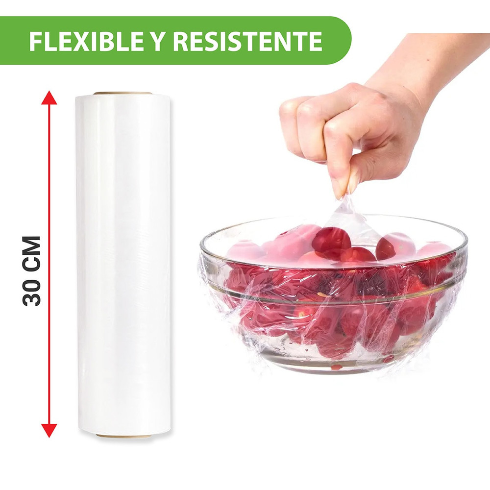 Film plastico pra cocina (tipo Alusa) 30 cms x 200 mts.