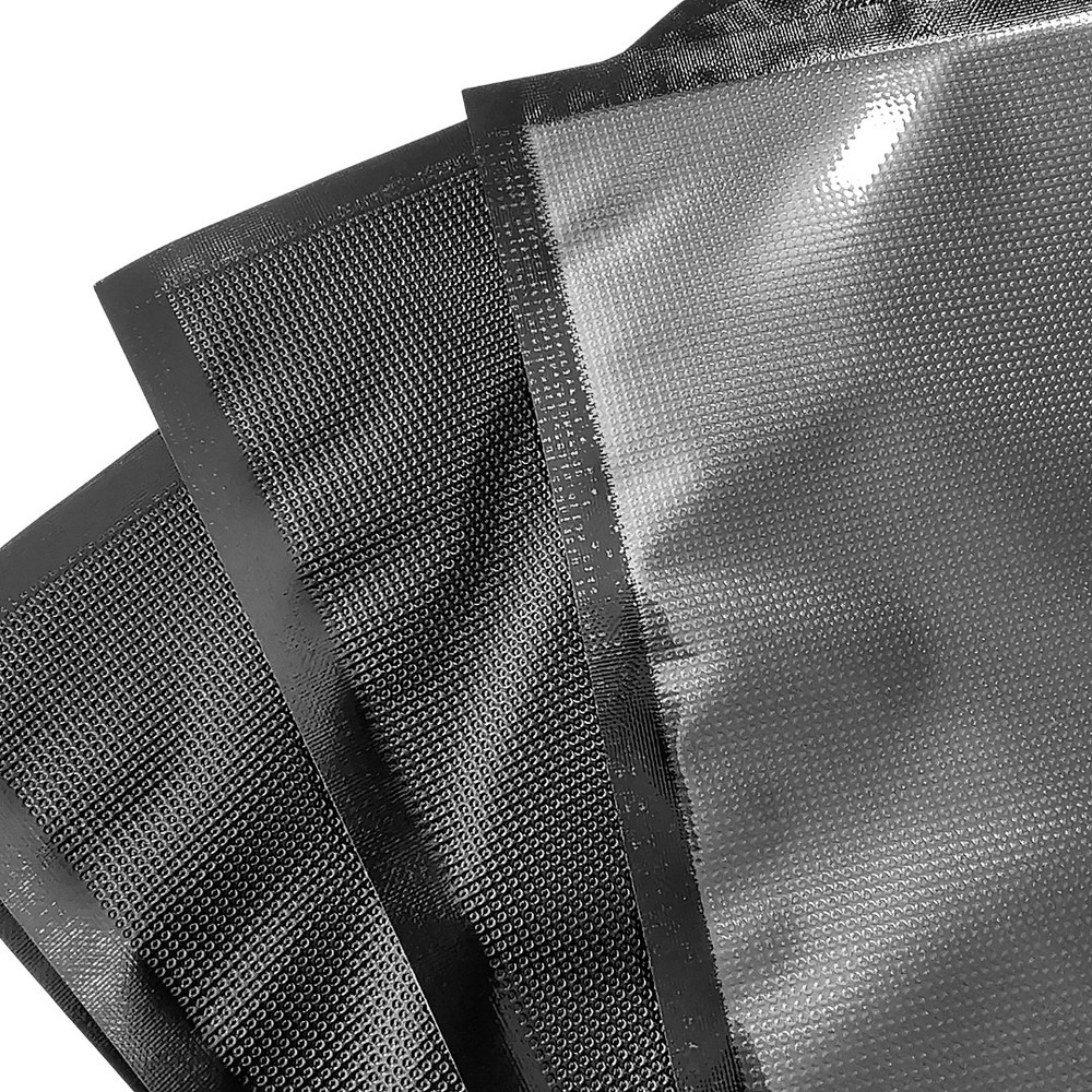 Bolsa vacío gofrada Negra 20x25 cms. - 80 micras