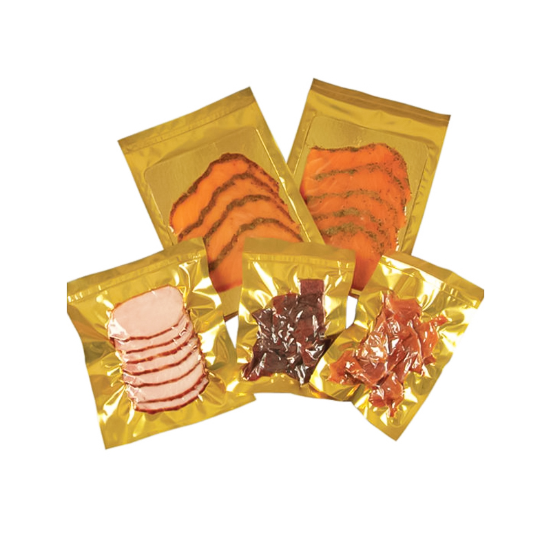 Pack 100 bolsas vacío lisas doradas 20x30 - 70 micras